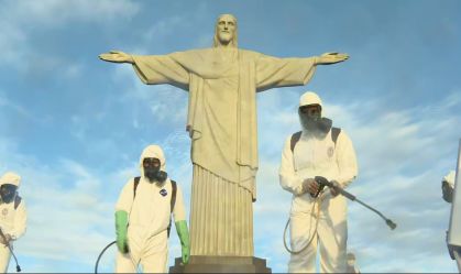 RJ: Cristo Redentor passa por desinfecção antes de reabertura