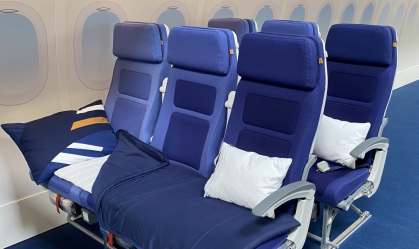 Lufthansa testa conceito de assento mais reclinável em classe econômica