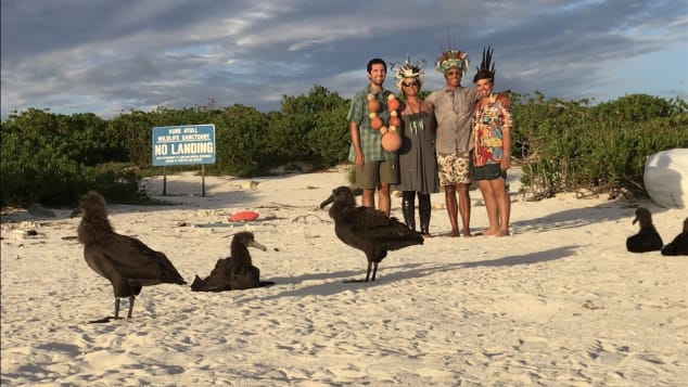 Quarteto isolado em ilha