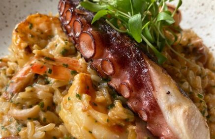Arroz cremoso com polvo Basilicata