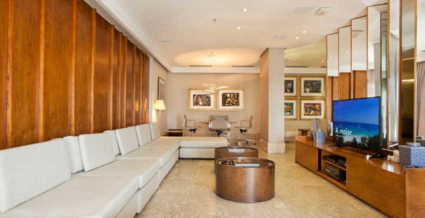 Detalhes da suíte presidencial de 300 m² do Wish Hotel da Bahia / Divulgação