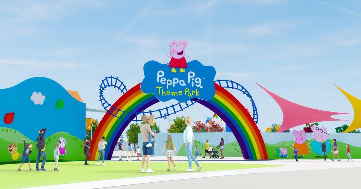 Portao de entrada Parque Peppa Pig Florida