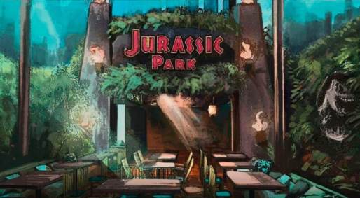jurrasic Park burger restaurant portal
