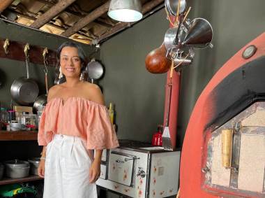 Daniela Filomeno no Restaurante Xapuri, em Belo Horizonte