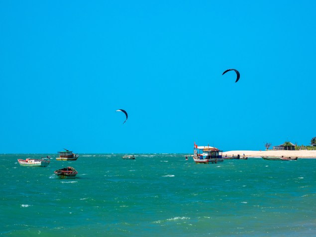 Barra Grande é um dos destinos nacionais mais procurados para a prática de kitesurf • Elzauer/Getty Images