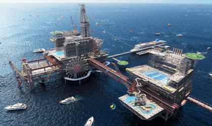 Arábia Saudita vai inaugurar parque de diversões sobre plataforma de petróleo