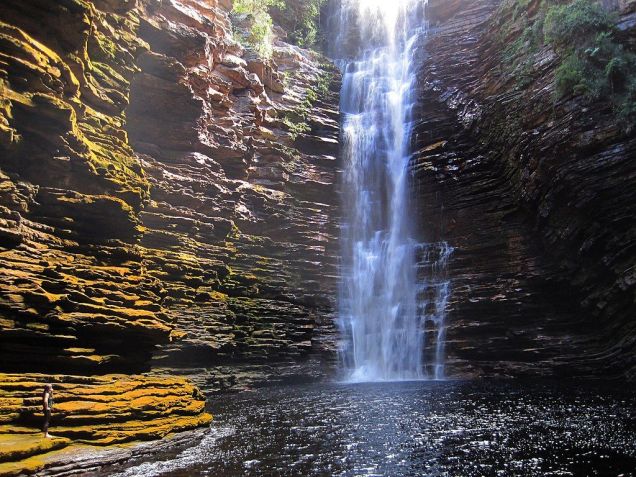 Cachoeira do Buracão, na Chapada Diamantina, é uma das mais belas quedas d’água da região • Wikimedia Commons