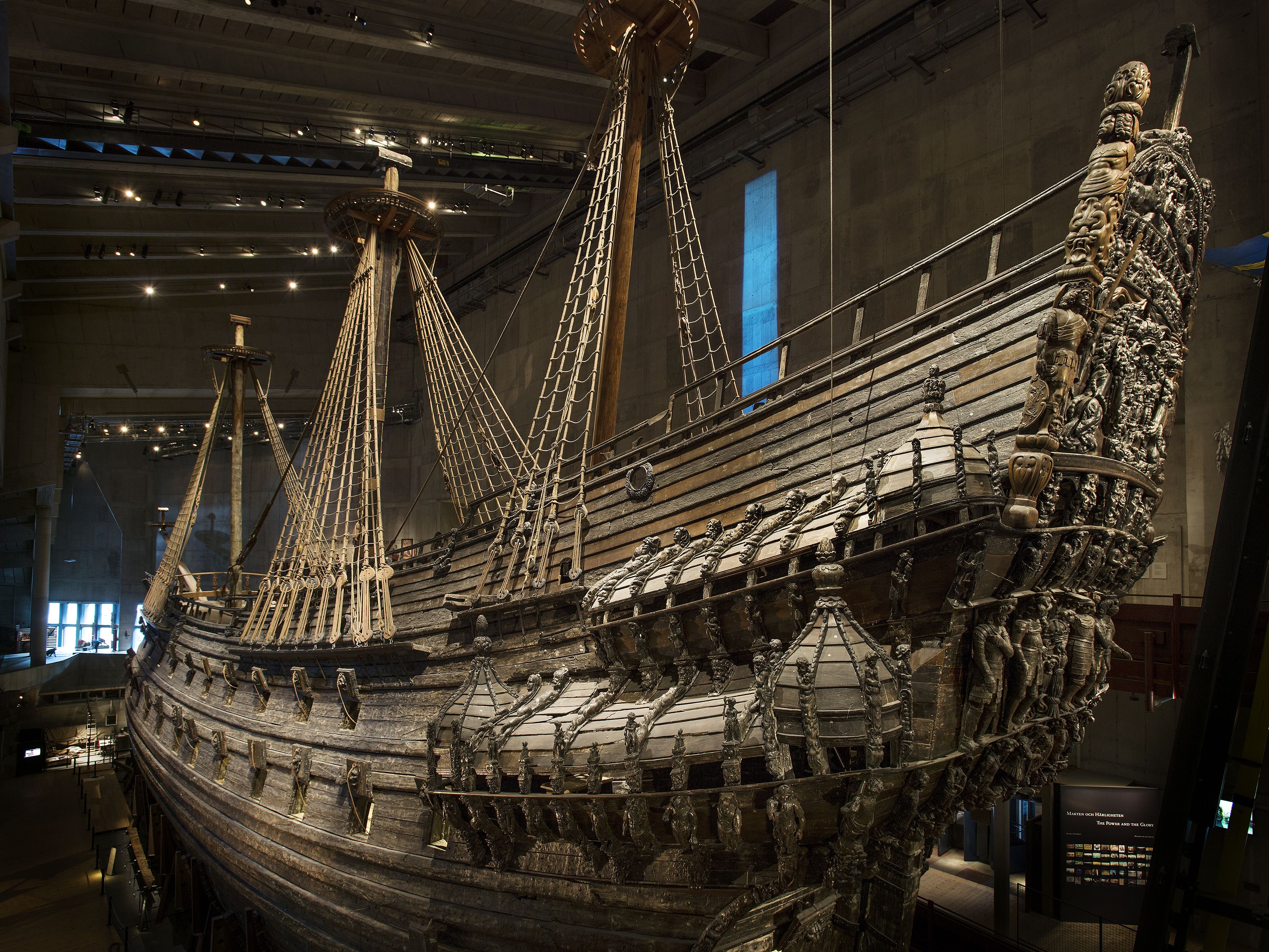 Navio de guerra Vasa, do século 17, foi preservado e é exposto em museu próprio em Estocolmo • Karlsson Anneli/Vasa Museum