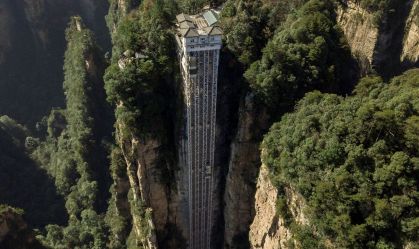 Elevador ao ar livre mais alto do mundo fica em parque que inspirou "Avatar"