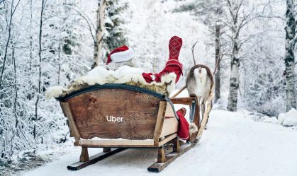 Uber Trenó chega à Lapônia, cidade do Papai Noel, para celebrar o Natal