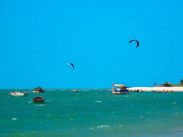Barra Grande, no Piauí, é um dos destinos mais procurados para a prática de kitesurf • Elzauer/Getty Images