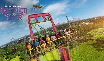 Busch Gardens Tampa, na Flórida, inaugura mais alto e rápido balanço gigante do mundo