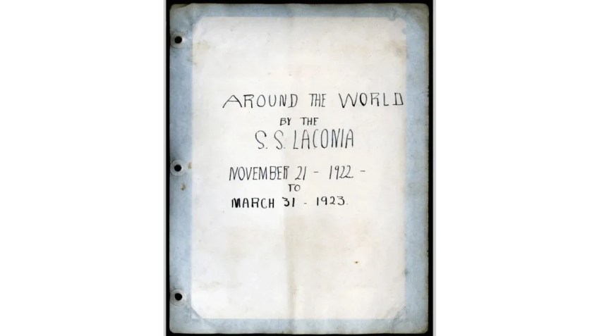 A página de título do diário de Eleanor Phelps. O documento agora é propriedade da Universidade da Carolina do Sul / University of South Carolina MIRC