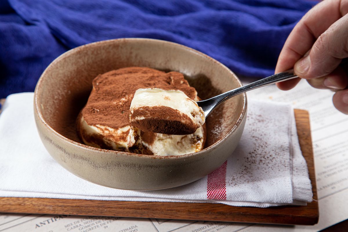 Tiramisù do Modern Mamma Osteria, casa dos chef Salvatore Loi e Paulo Barros / Divulgação