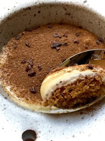 Tiramisù do restaurante Stella, no térreo do hotel Canopy by Hilton / Tina Bini