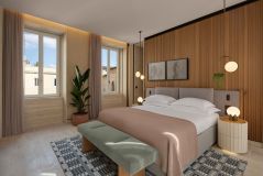 Detalhes do quarto de uma das Signature Suites do hotel Six Senses, em Roma