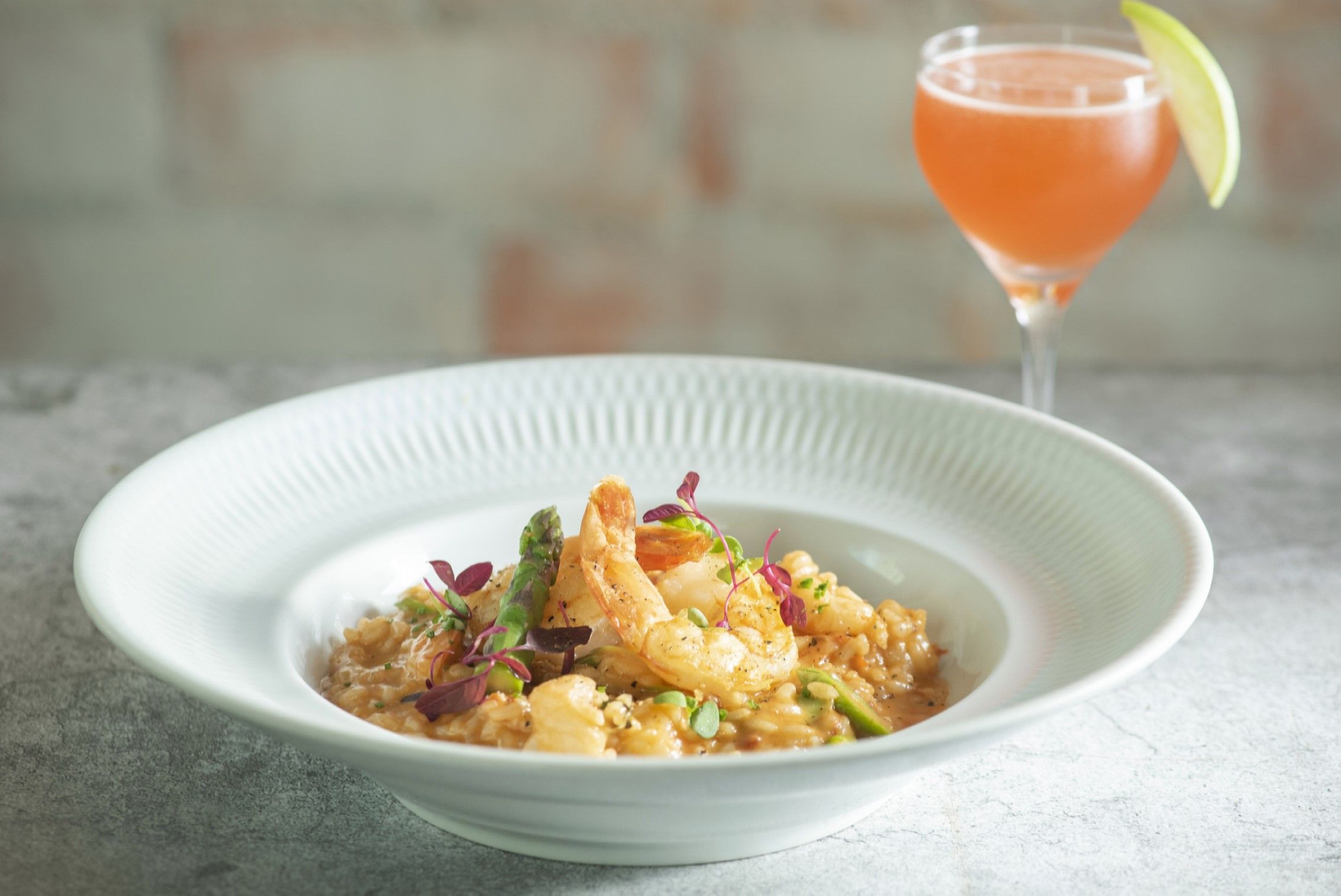 Risotto di camarões grelhados da Tartuferia San Paolo / Divulgação