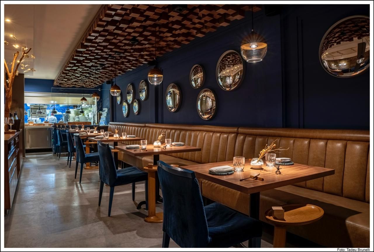 Ambiente do Evvai, estrelado restaurante italiano em São Paulo