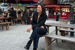 Daniela Filomeno no Frau Gerolds Garten, jardim urbano em Zurique, na Suíça