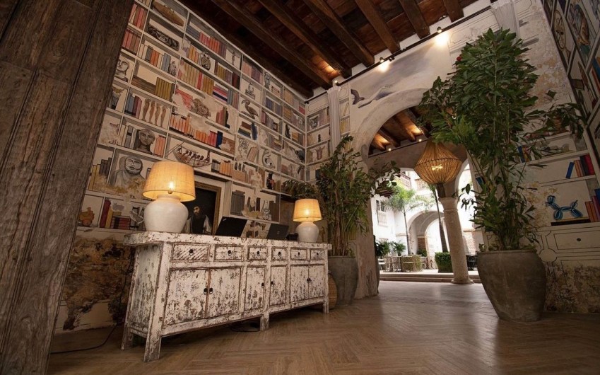 Recepção da Casa Don Luis is by Faranda Boutique, em Cartagena, na Colômbia / Reprodução Instagram