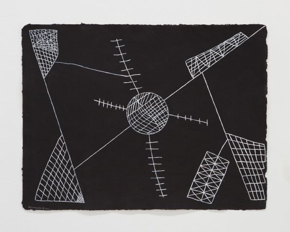 "Teia de aranha com orvalho pela manhã", do venezuelano Yanomami Sheroanawe Hakihiiwe, faz parte de sua exposição / Cortesia Galería ABRA/María Teresa Hamon