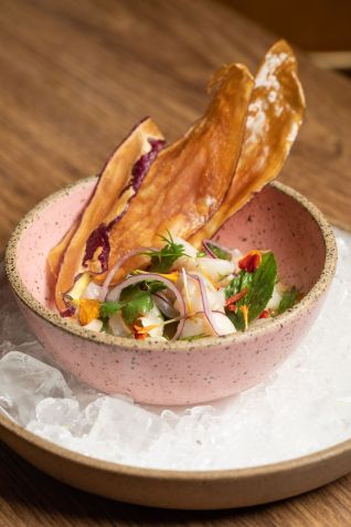 Ceviche vegano do Trinca Bar / Leo Martins