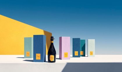 Artista cria embalagens com cânhamo para safra especial da Veuve Clicquot, que chega ao Brasil
