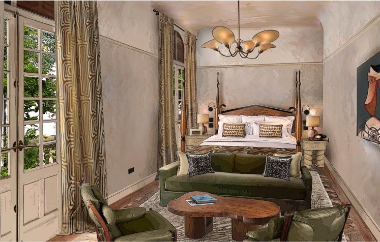Projeto de um dos quartos da Soho House São Paulo / Divulgação