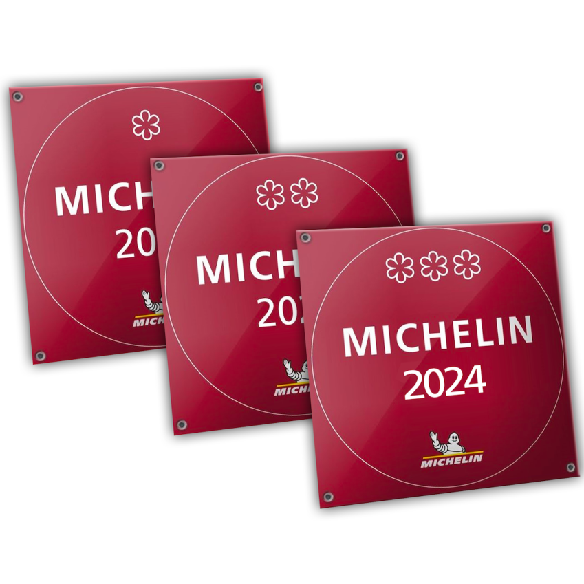 Placas do Guia Michelin 2024 / Divulgação