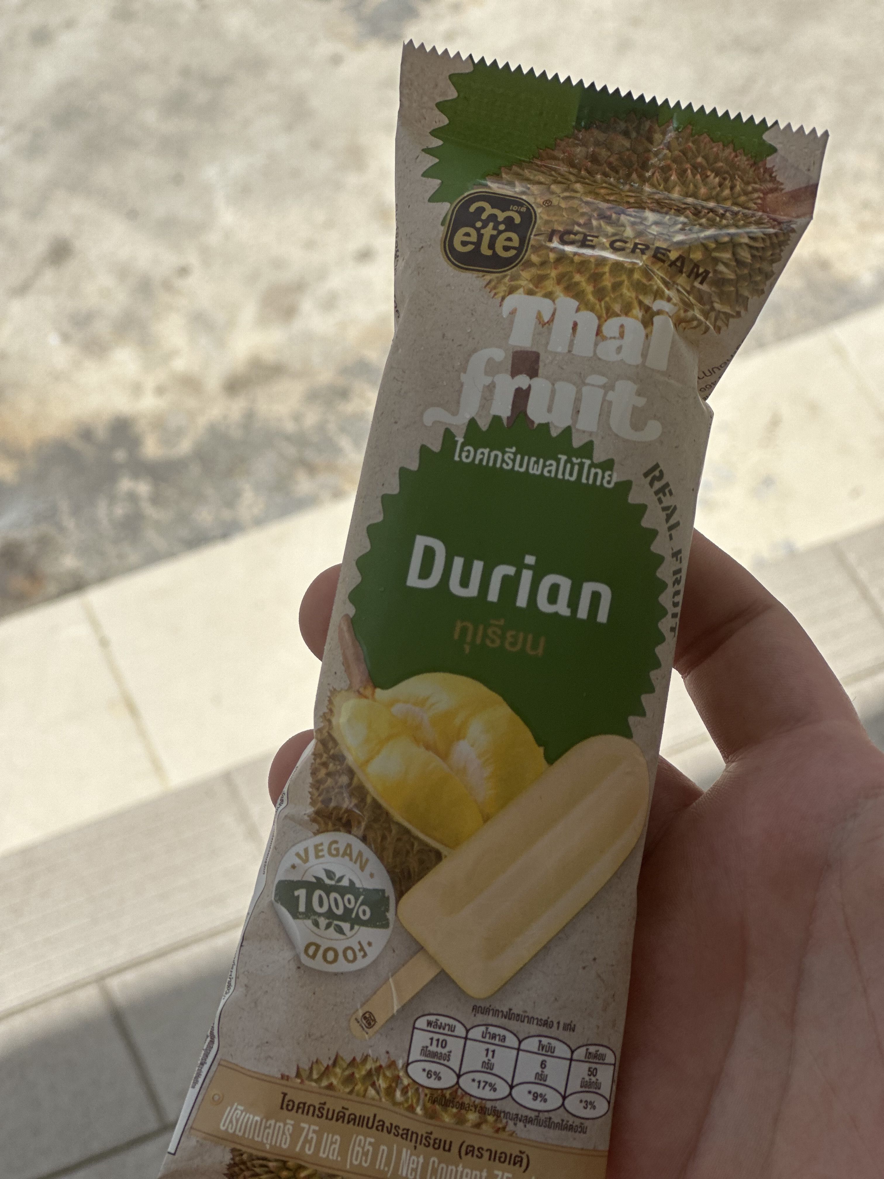 Sorvete de Durian, clássica fruta da região, pode ser encontrado em diversos lugares da capital / Arquivo pessoal