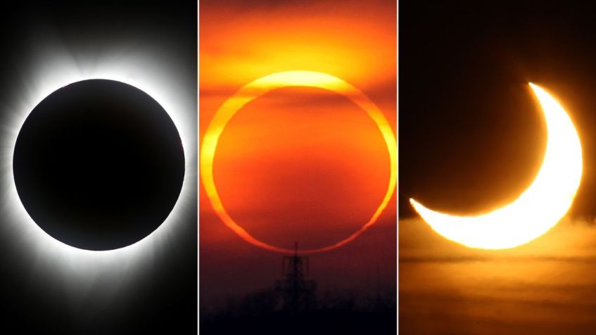 Um eclipse total é visto no South Mike Sedar Park em 21 de agosto de 2017 em Casper, Wyoming, EUA / Justin Sullivan/Getty Images; VCG/Getty Images; Lars Baron/Getty Images