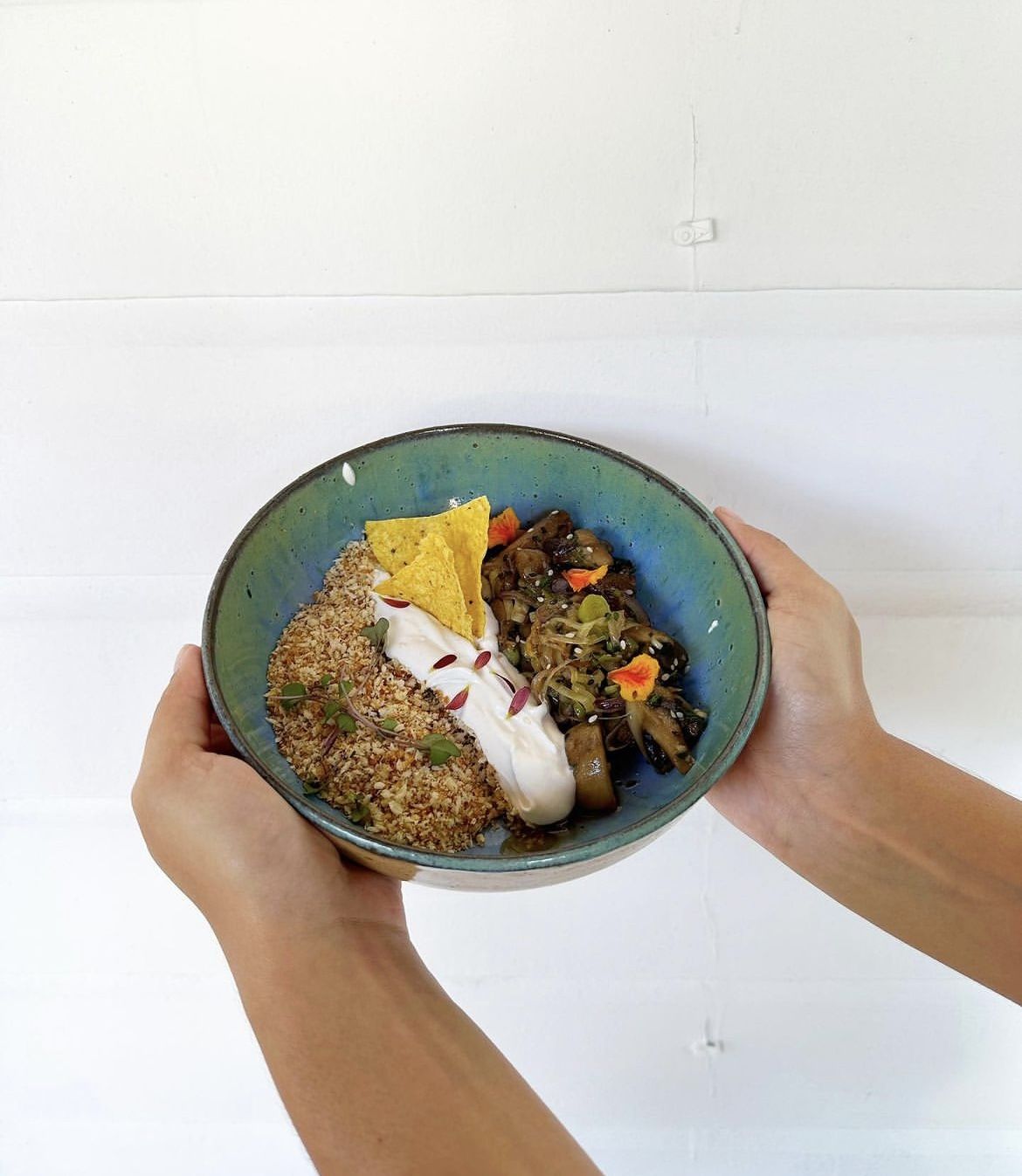 Tortilha de cogumelos orgânicos é uma das entradinhas do Pura Rio / Reprodução/Instagram