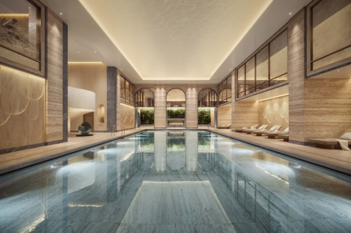 Hotel conta com piscina de 20 metros em spa que se estende por quatro andares / The OWO