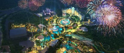 Projeto do Universal's Epic Universe, quarto parque temático do Universal Resort Orlando, na Flórida