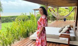 Daniela Filomeno no Casana Hotel, na Praia do Preá