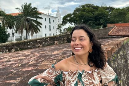 Daniela Filomeno no Complexo Feliz Lusitânia, em Belém