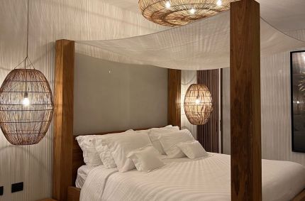 Quarto da Villa Oásis, em Jeri