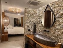 Quarto do Villa Oásis, em Jeri