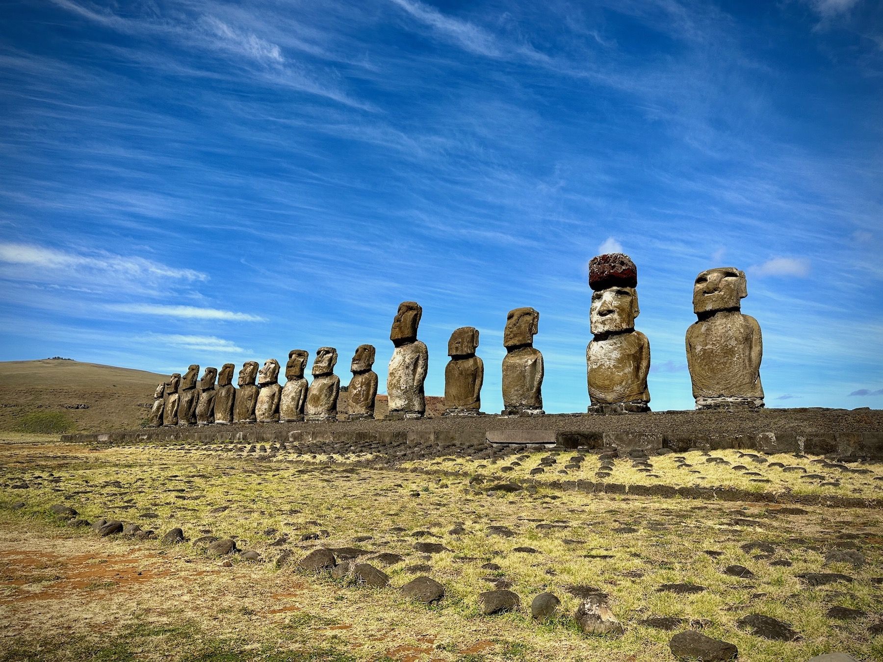 Ahu Tongariki, principal cartão-postal da Ilha de Páscoa