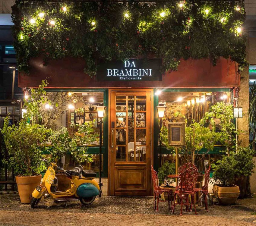 No Leme, Da Brambini é uma das opções de restaurantes italianos abertos na cidade em 1º de janeiro / Divulgação