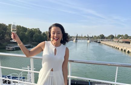 Daniela Filomeno a bordo do navio SH Diana