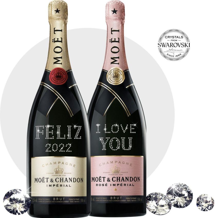 Möet & Chandon personalizada com cristais da Swarovski / Reprodução site
