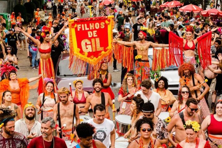 Desfile do Bloco Filhos de Gil na Faria Lima em 2023 / Reprodução/Instagram