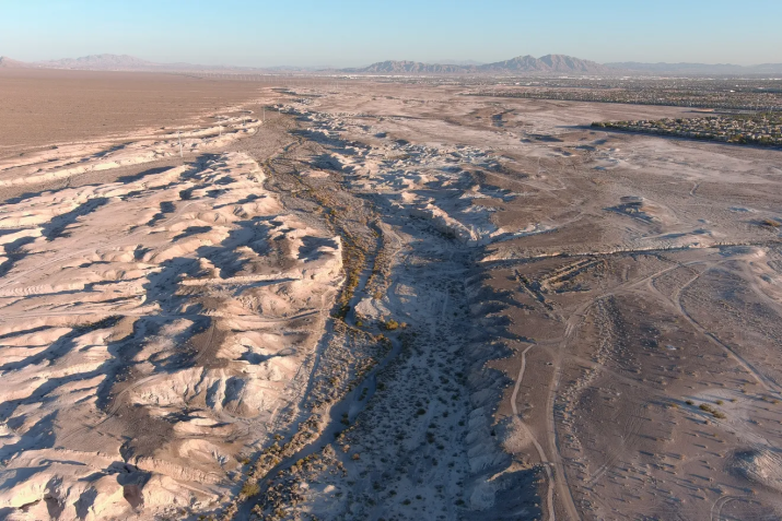 Vista aérea do parque estadual Ice Age Fossils, a 20 minutos do burburinho de Las Vegas / Divulgação