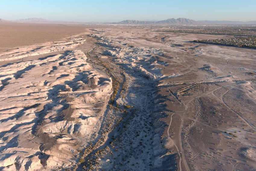 Vista aérea do parque estadual Ice Age Fossils, a 20 minutos do burburinho de Las Vegas / Divulgação