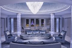 Sala de estar da Royal Suite Frozen, no Disneyland Hotel, em Paris