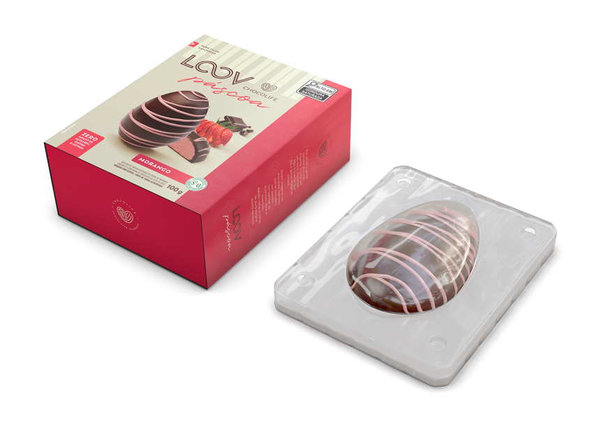 Ovo da Chocolife com recheio cremoso de morango / Divulgação