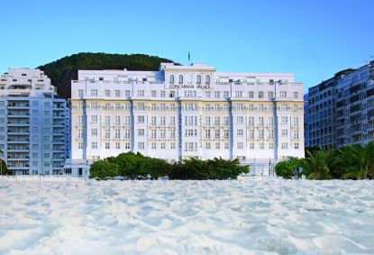 Fachada do Copacabana Palace, no Rio de Janeiro