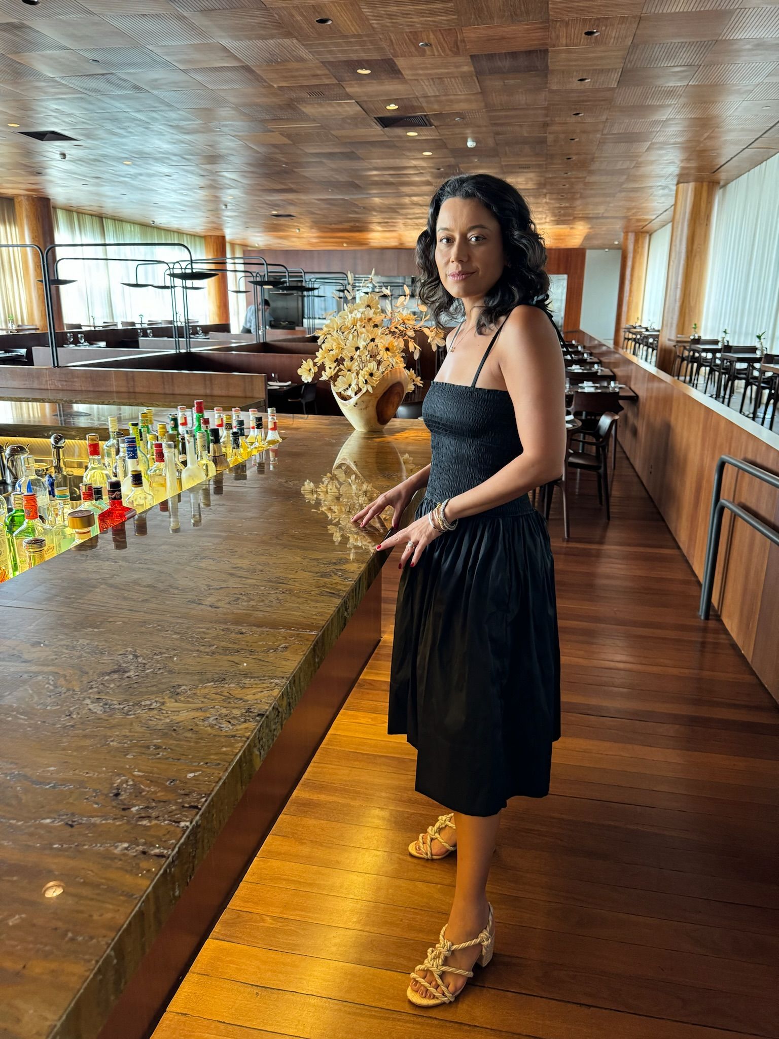 Daniela Filomeno no bar do lobby do B Hotel, em Brasília / Acervo pessoal