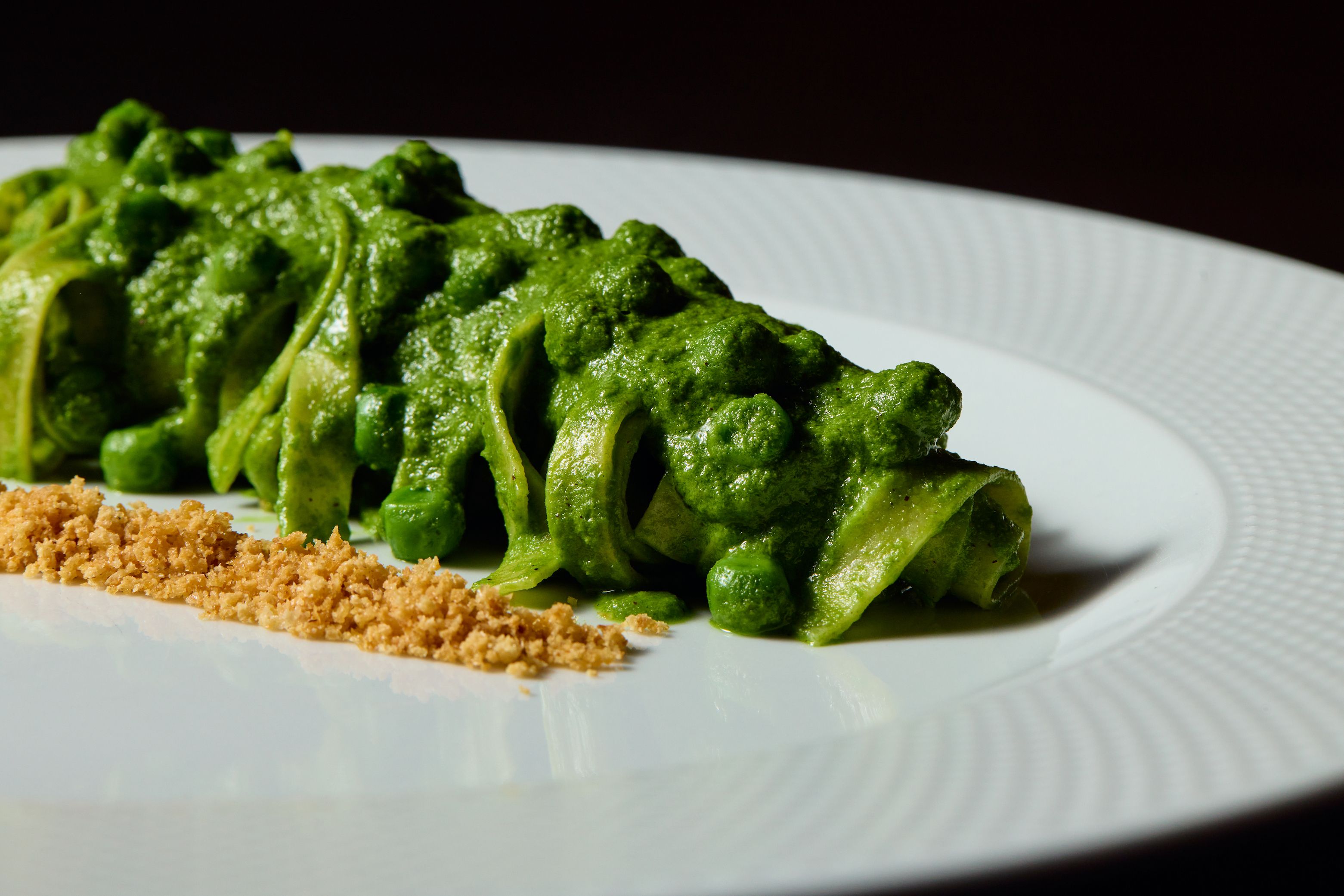 Fettucine al Pesto e ervilhas / Rodolfo Regini